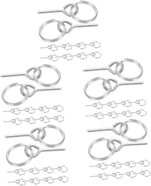 jojofuny 5sets Tent Ground Tarp Connectors Camping Tent Accessory Rope Connect Pin Universal Stake Kit 10pcs*5