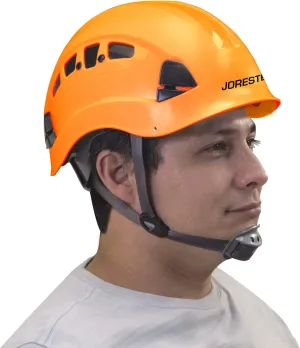 JORESTECH - ABS Work-at-Height and Rescue Hard Hat Slotted Ventilated Helmet w/Adjustable Ratchet 6-Point Suspension ANSI Z89.1-14
