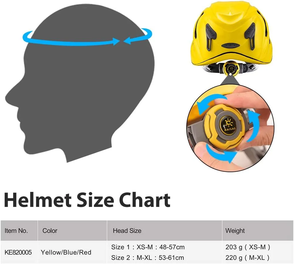 Kailas Rock Climbing Helmet Men Mountaineering Helmet Arborist Helmet Hiking Caving Search and Rescue Tree Climbing Helmet Adjustable
