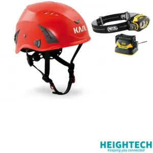 KASK HP  Red Helmet & Pixa 3 Rechargeable Headlamp