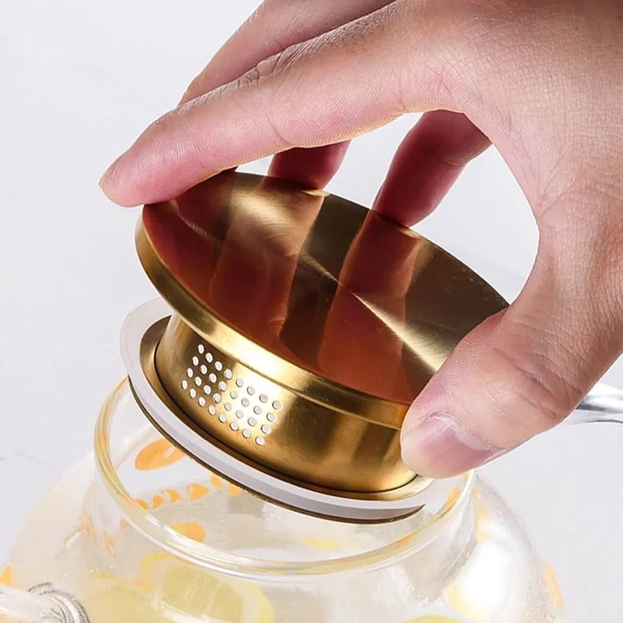 Kawaii Peach Glass Kettle and Cups Set