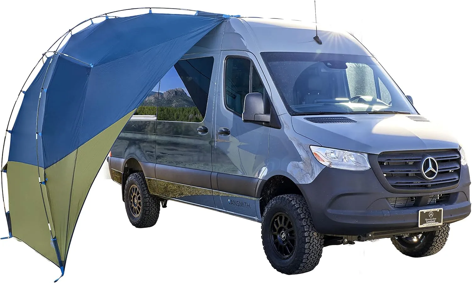 Kelty Sideroads Awning Shelter for Car Camping, Tailgating, and Summer Beach Trips, Protection from Elements and UV, Universal Mount, Sturdy Steel Frame, Easy Setup