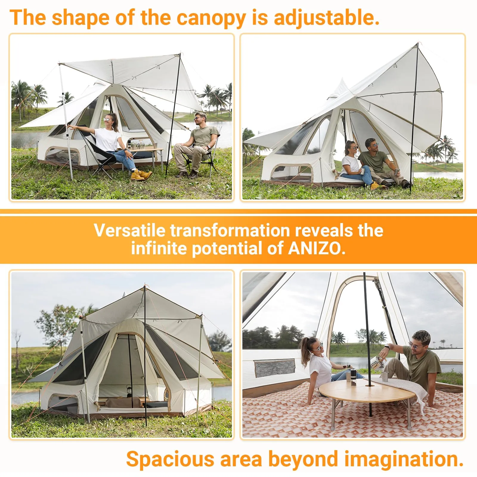 KingCamp Double Spire Canvas Camp Tent