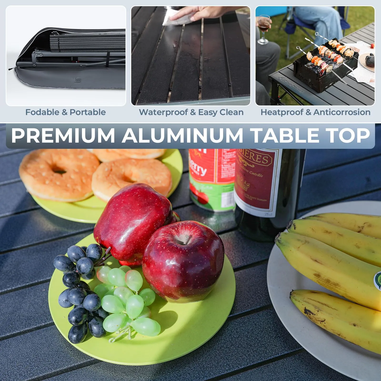 KingCamp Folding Outdoor Table Lightweight Aluminum Alloy Table