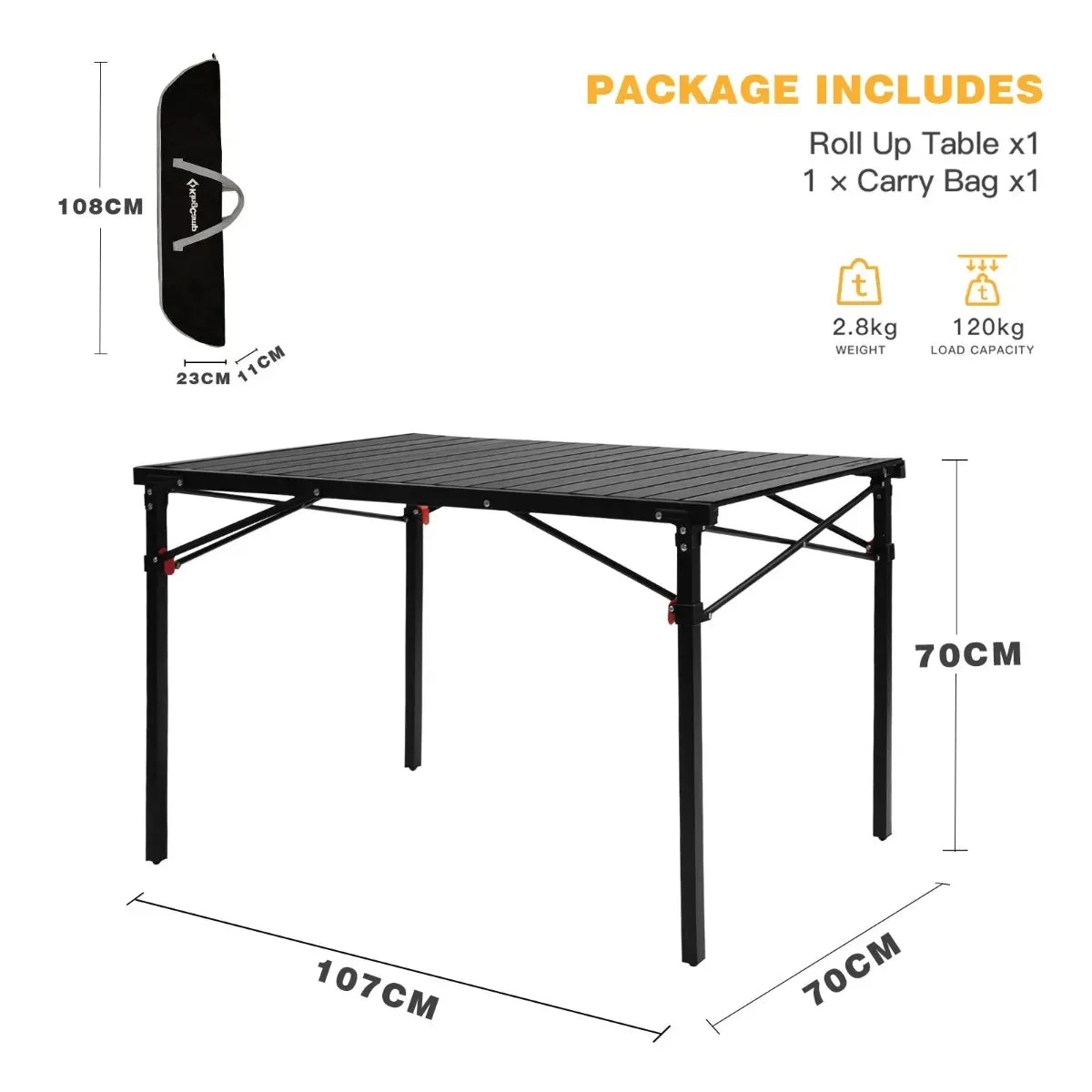 KingCamp Folding Outdoor Table Lightweight Aluminum Alloy Table