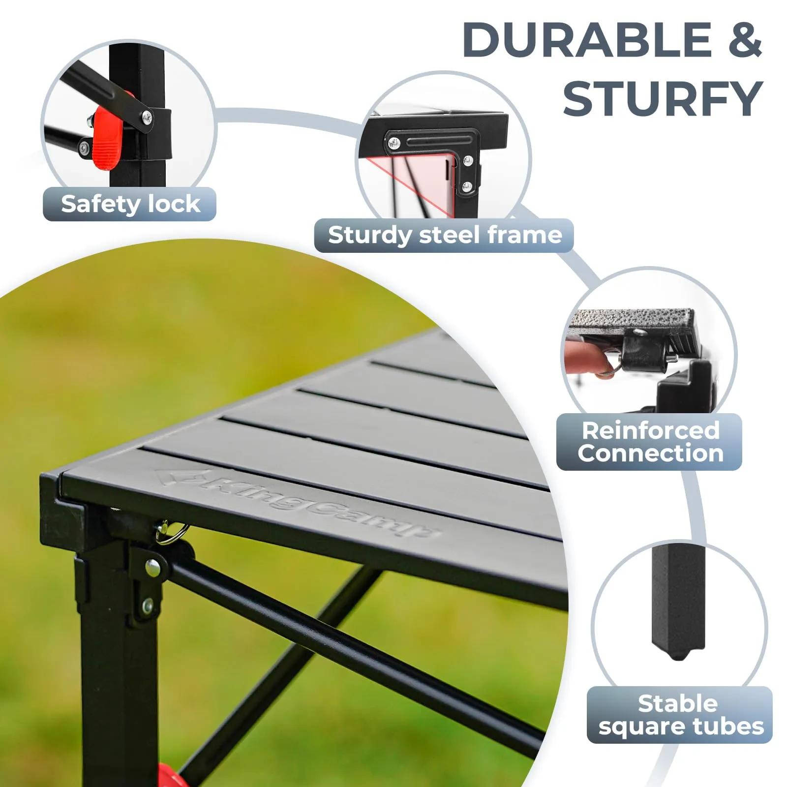 KingCamp Folding Outdoor Table Lightweight Aluminum Alloy Table