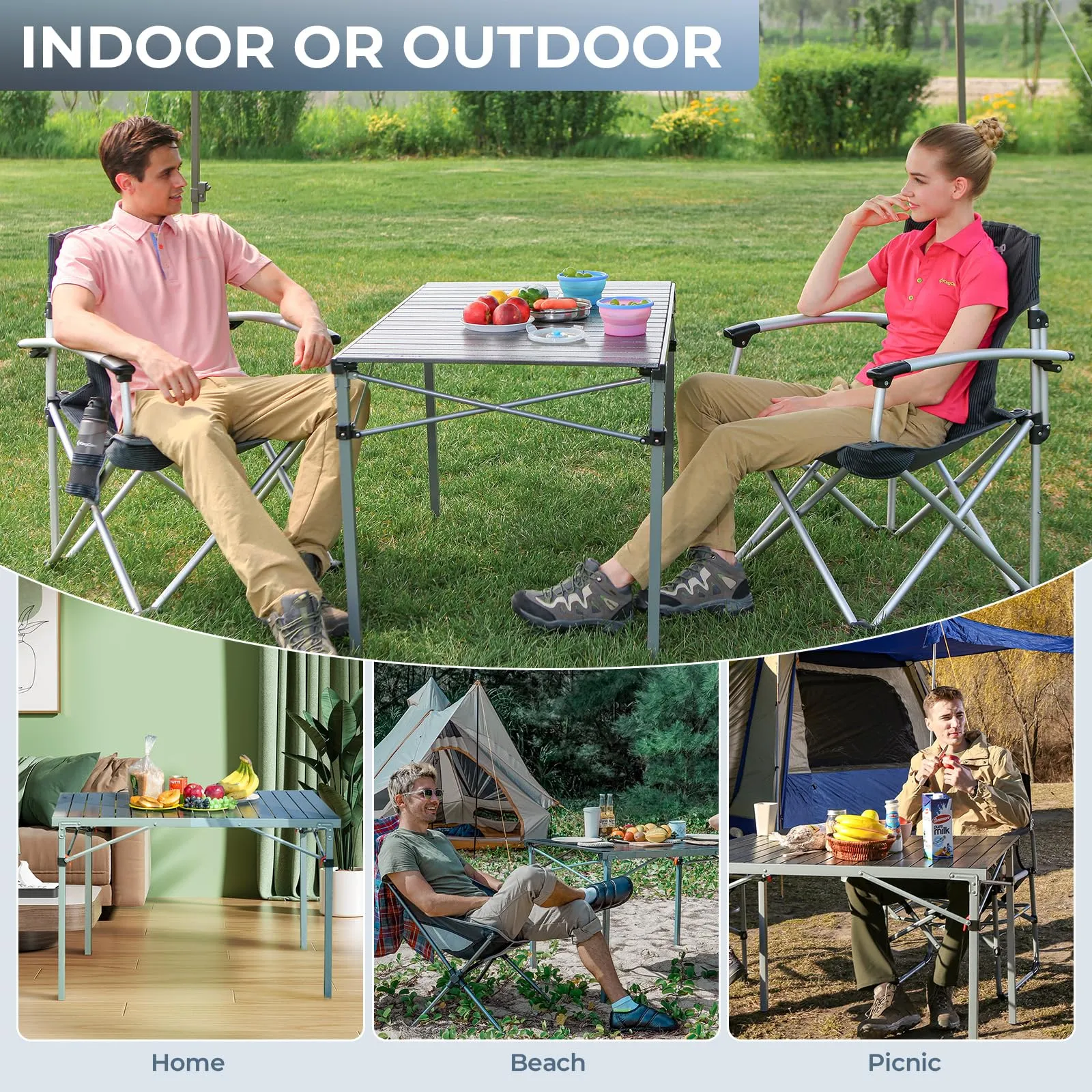 KingCamp Folding Outdoor Table Lightweight Aluminum Alloy Table