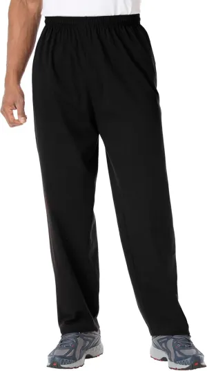 KingSize Men's Big & Tall Lightweight Jersey Open Bottom Sweatpants
