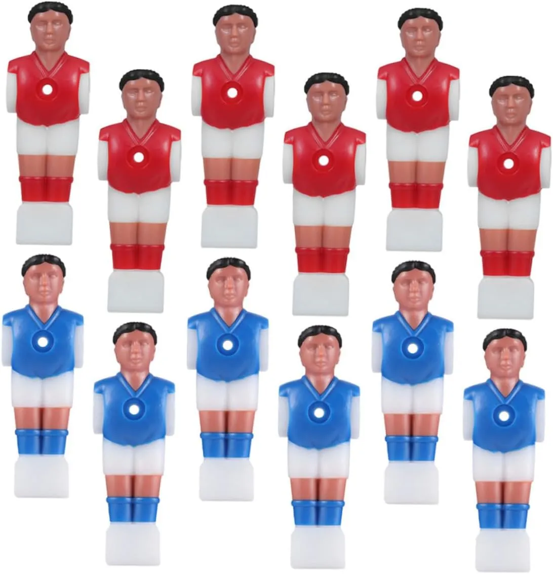 Kisangel 12pcs Foosball Table Replacement Parts Plastic Foosball Men for Enhanced Playability Easy Installation Soccer Players Table Soccer Figures