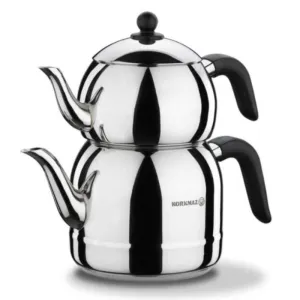 Korkmaz A194 Retro Stainless Steel Teapot Set, 1.16 2.64 qt
