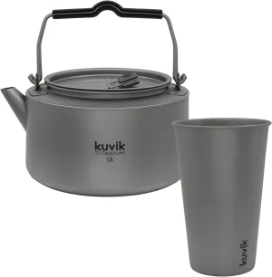 Kuvik 1.0L (33.8 oz) Titanium Kettle & 500ml (16.9 oz) Titanium Cup Bundle