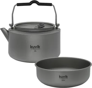 Kuvik 1.0L (33.8 oz) Titanium Kettle & 650ml (22 oz) Titanium Bowl Bundle