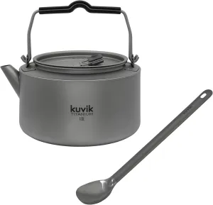 Kuvik 1.0L (33.8 oz) Titanium Kettle & Titanium Spoon Bundle