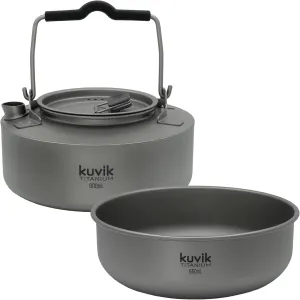 Kuvik 600ml (20.3 oz) Titanium Kettle & 650ml (22 oz) Titanium Bowl Bundle
