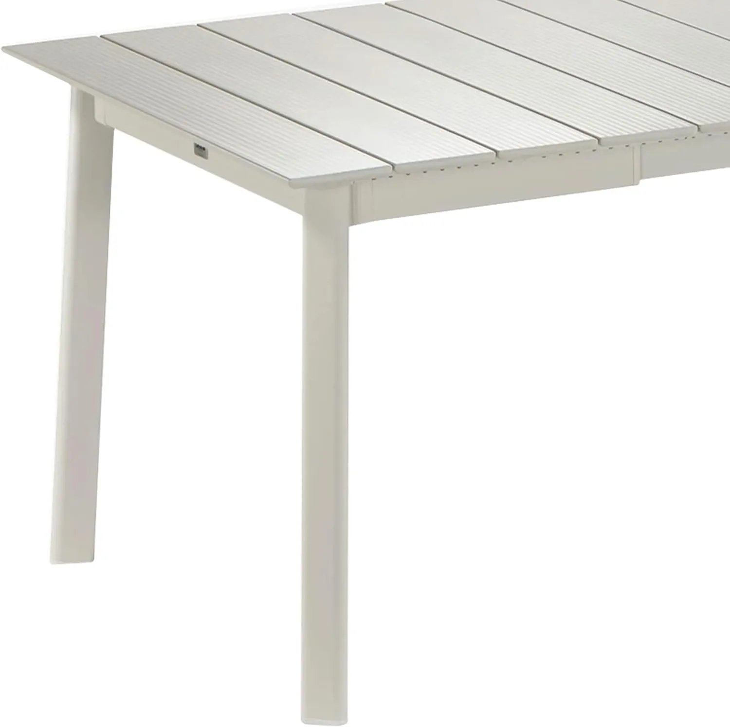 Lafuma ORON Extendable 10 Person Outdoor Lightweight Portable Aluminum Garden Dining Table with Slatted Top for Backyard Patios and Decks, Sand