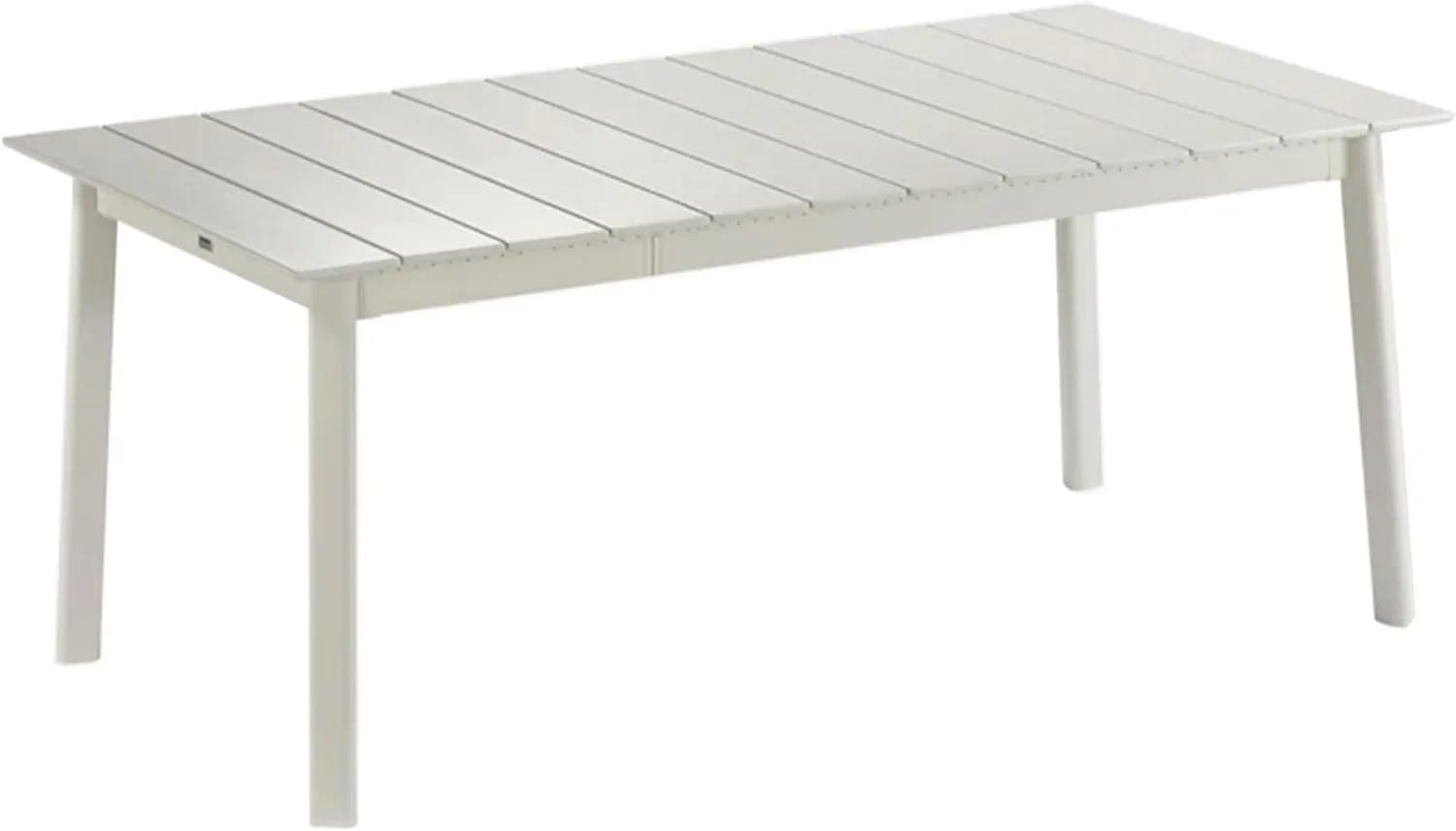 Lafuma ORON Extendable 10 Person Outdoor Lightweight Portable Aluminum Garden Dining Table with Slatted Top for Backyard Patios and Decks, Sand