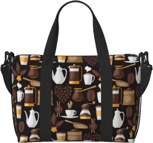 Laptop Tote Bag for Women Work - kettle tea cup Gym Bag for Women Men, Crossbody Travel Bags for Women Men Carry On, Weekender Bags for Women Travel