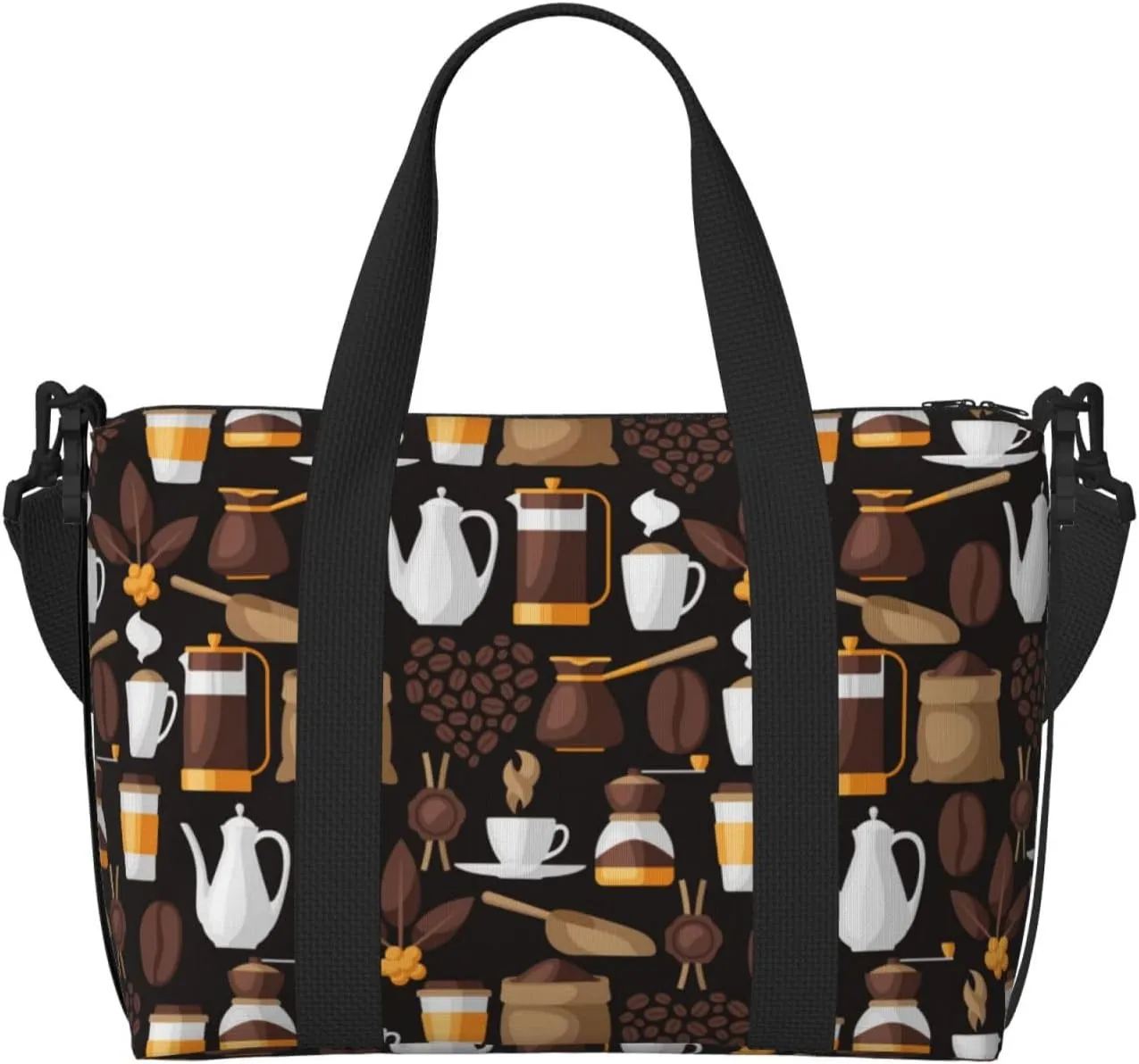 Laptop Tote Bag for Women Work - kettle tea cup Gym Bag for Women Men, Crossbody Travel Bags for Women Men Carry On, Weekender Bags for Women Travel