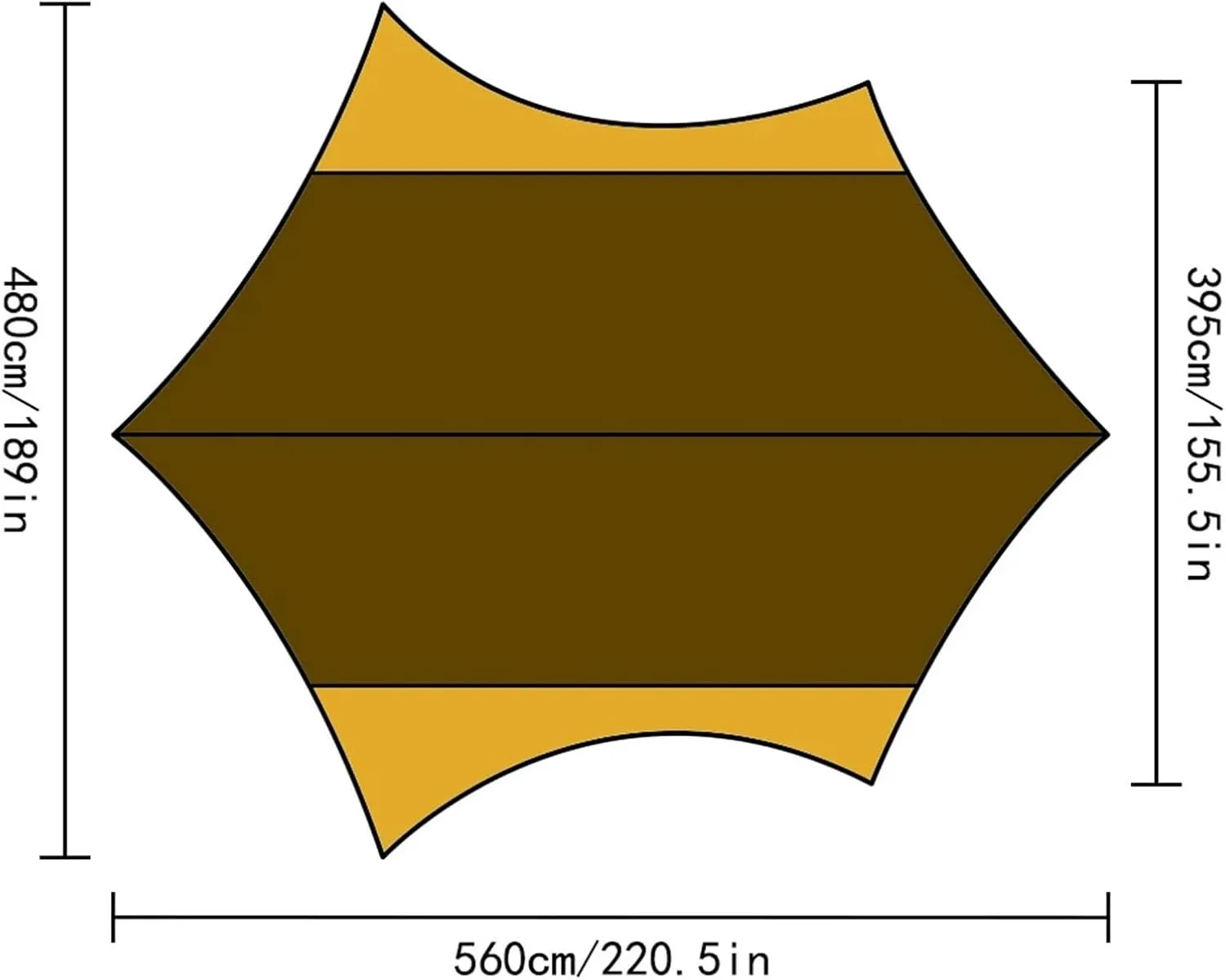Large Camping Tarp 8-Person Outdoor Camp Sun Shelter Butterfly Shape Tent Tarp 210D Oxford Waterproof Canopy Oversized(Kit A)