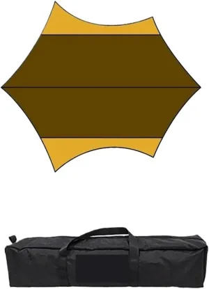 Large Camping Tarp 8-Person Outdoor Camp Sun Shelter Butterfly Shape Tent Tarp 210D Oxford Waterproof Canopy Oversized(Kit A)