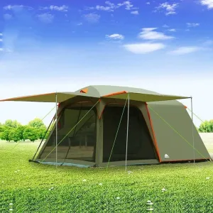 Large Outdoor Tent 5-7 People，Anti-Storm Camping Tent Camping Rain Tent Anti-Double-Layer Tent,Suitable Forpicnic, Hiking(Tent)