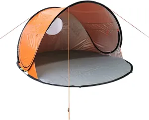 Large Pop Up Beach Tent, Tents Portable Automatic Beach Tent Instant Easy Outdoor Cabana for Family Adults Sun Shelter Camping Hiking Folding Pergola Canopy,Orange