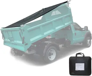 Leaveshade Dump Truck Mesh Tarp 7'X18'-Heavy Duty Dump Trailer Mesh Tarp Cover with 6'' Pocket, No Rust Thicker Copper Eyelets, Reinforced Double Stitch Webbing Ripping Tearing Stop (Black)