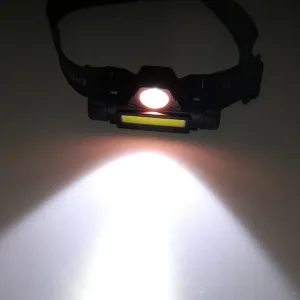 LED Head Torch,Mini Multi-Function Strong Head Lamp Q5 cob Dual Lamp Magnet Work Lamp USB Charging Maintence Emergency Lighting