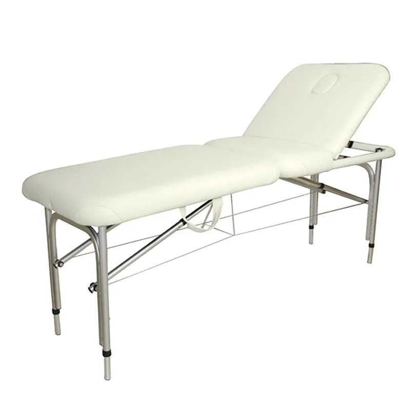Lightweight Aluminium Portable Bed - White