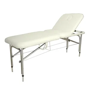 Lightweight Aluminium Portable Bed - White