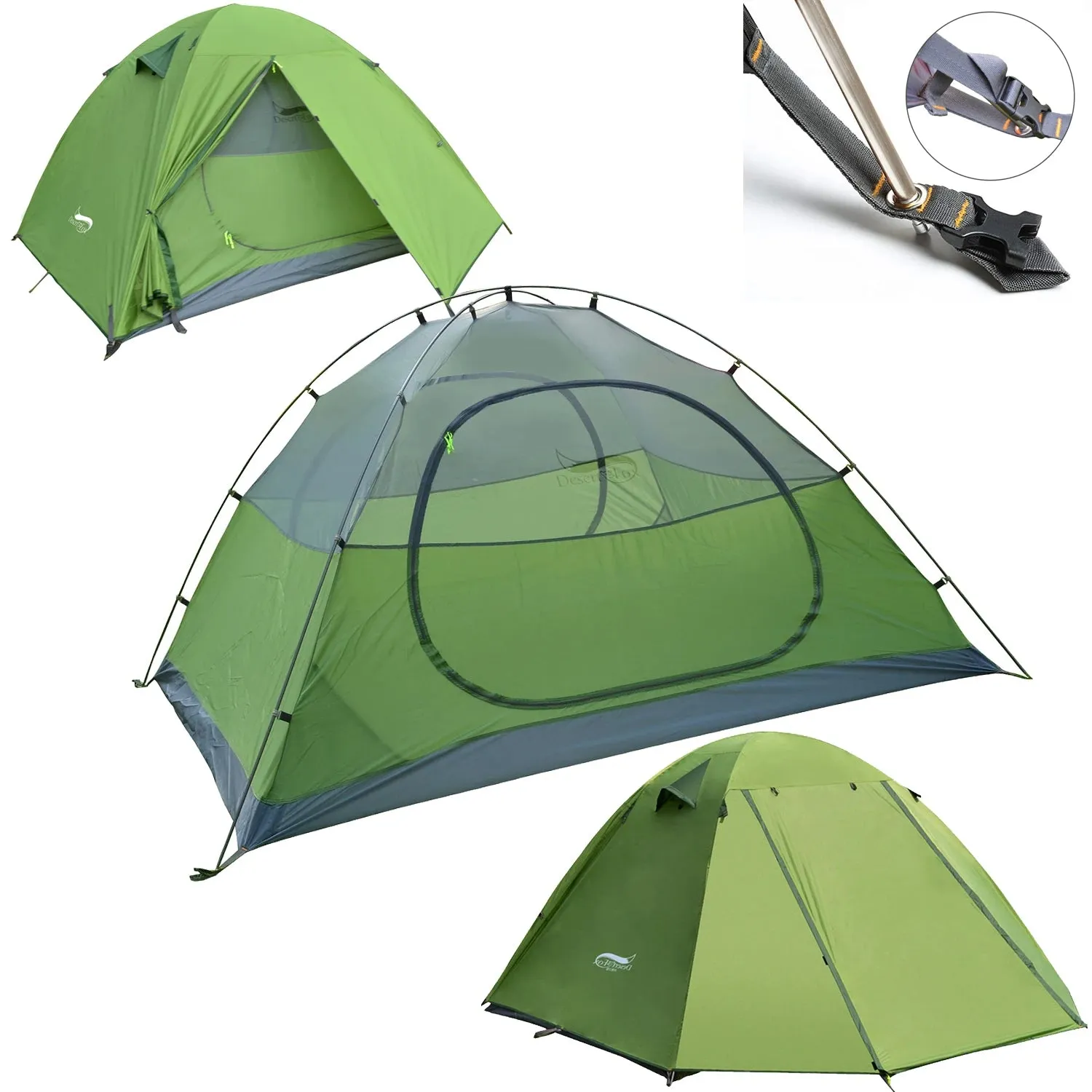Lightweight Waterproof 3-Season Camping Tent for 1-2 People