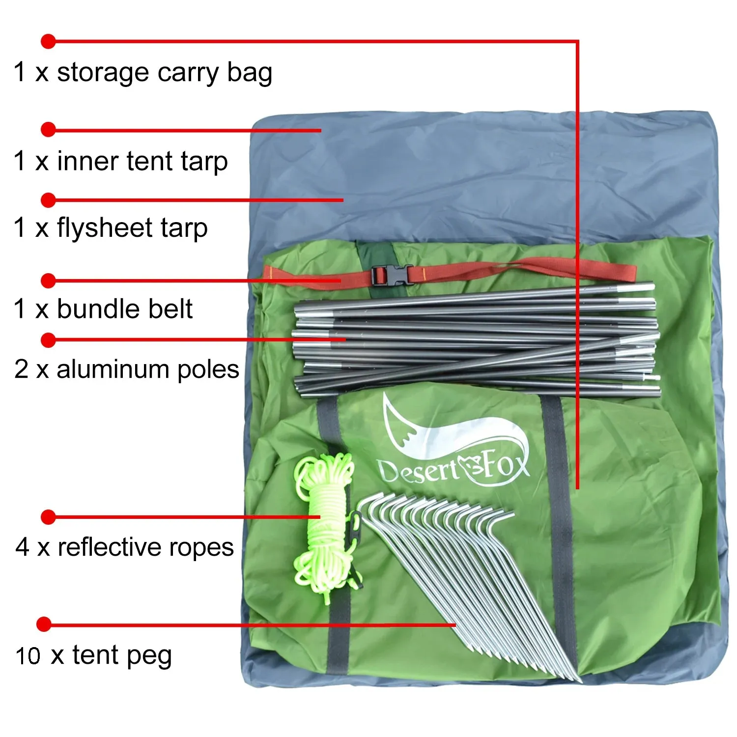 Lightweight Waterproof 3-Season Camping Tent for 1-2 People