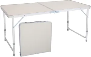 LIKOVSCI 120 x 60 x 70cm 4Ft Aluminum Camping Table Portable Multipurpose Folding Table Adjustable Height Lightweight for Picnic Beach Outdoor Indoor