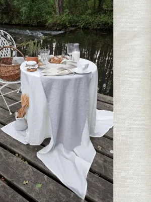 Linen table runner in Off White