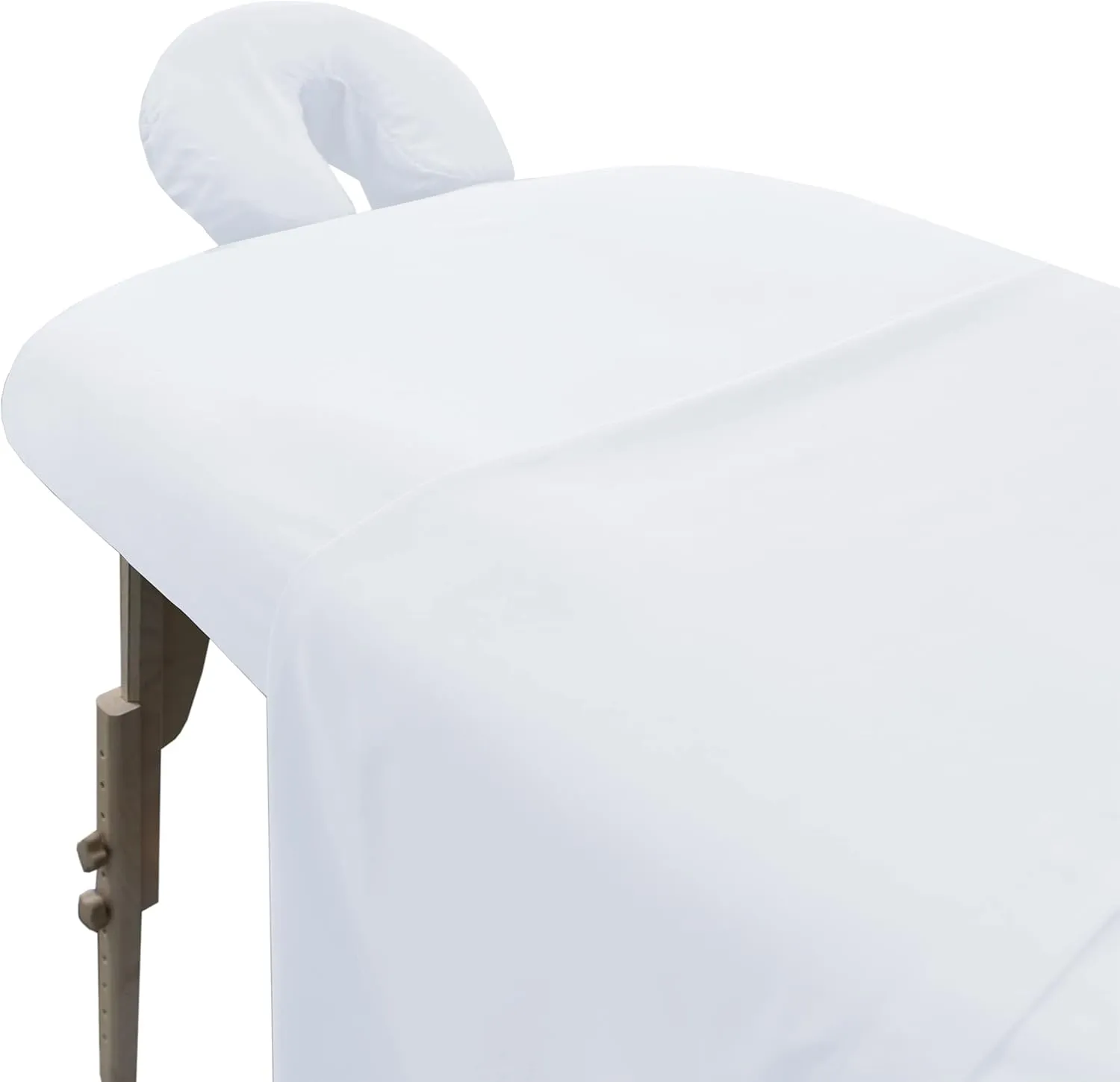 LONDON LINENS Soft Microfiber Massage Table Sheets Set 3 Piece Set - Includes Massage Table Cover, Massage Fitted Sheet, and Massage Face Rest Cover (White)