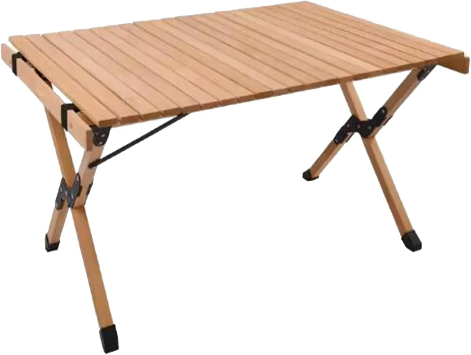 Luxury Camping Table Roll Up Camping Table Wood Folding Picnic Table with Carry Bag Lightweight for Indoor & Outdoor Party