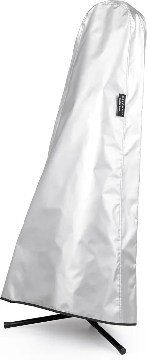 Maloney StageGear Guitar Dust Cover Fits Acoustic, Electric, Bass Guitars - Water Resistant Black Nylon with Reversible Silver Acrylic Coating Protects from Dust Dirt Moisture & Sun (43 inches) 80681
