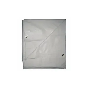 Manufacturer Varies Tarp, White, 9.5 ft L, 7.33 ft W,Vinyl 5WTW6 - 1 Each
