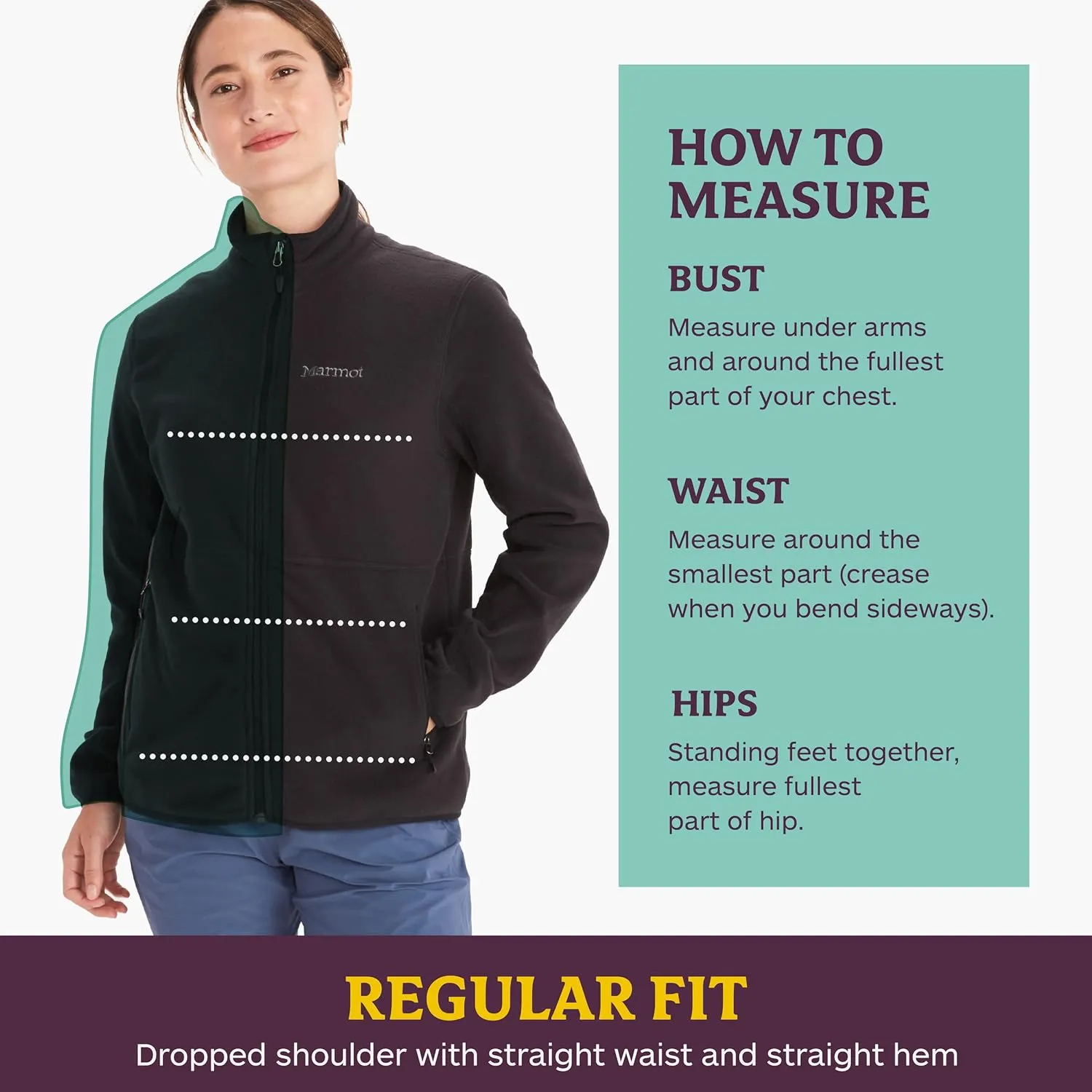 MARMOT Women's Rocklin Full-Zip Jacket - Classic, Warm, Lightweight 100-Weight Fleece Layer