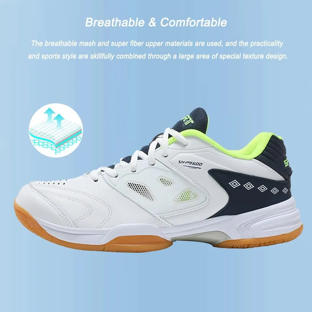 Maylrvjv Men's Badminton Shoes Lightweight Wear-Resistant Indoor Court Training Racketball Squash Tennis Athletic Shoes