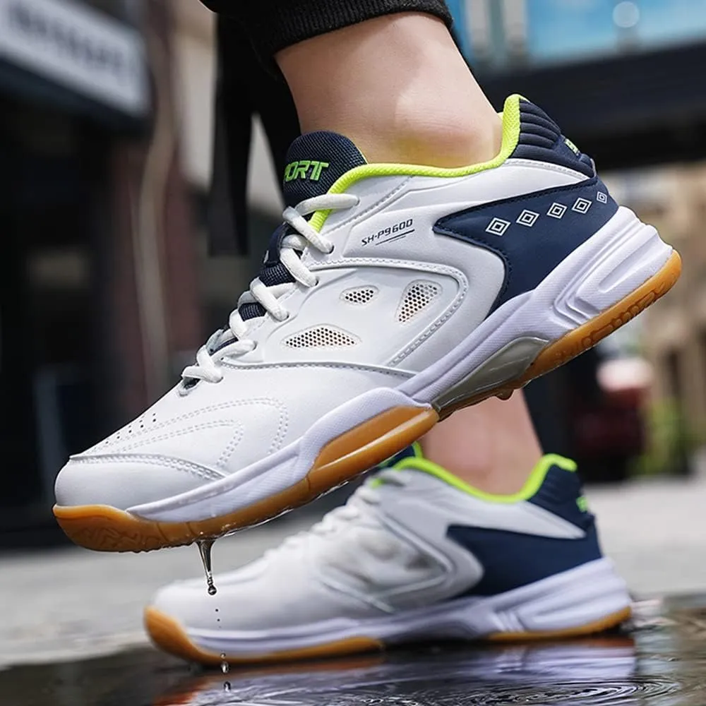 Maylrvjv Men's Badminton Shoes Lightweight Wear-Resistant Indoor Court Training Racketball Squash Tennis Athletic Shoes