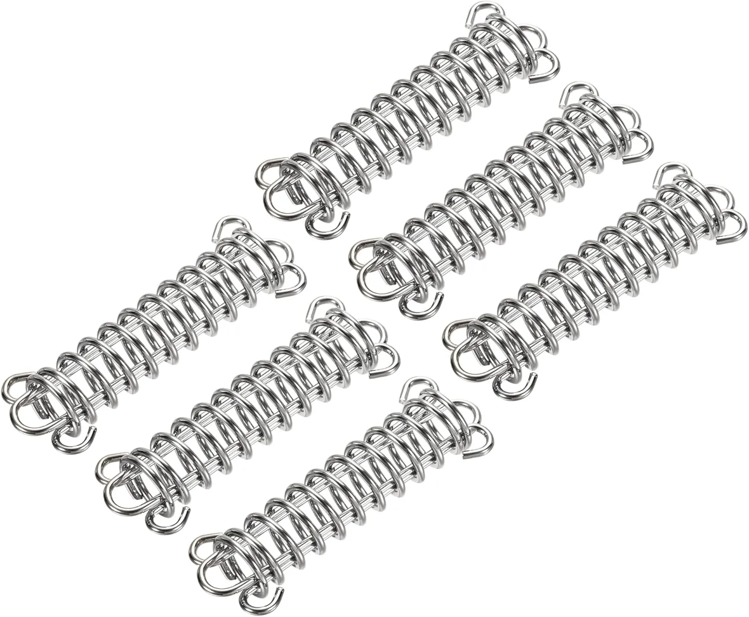 MECCANIXITY Tent Spring Buckle, Heavy Type Stainless Steel Rope Tensioner Accessories for Awning Tarps Tents Wire Racks, Pack of 6