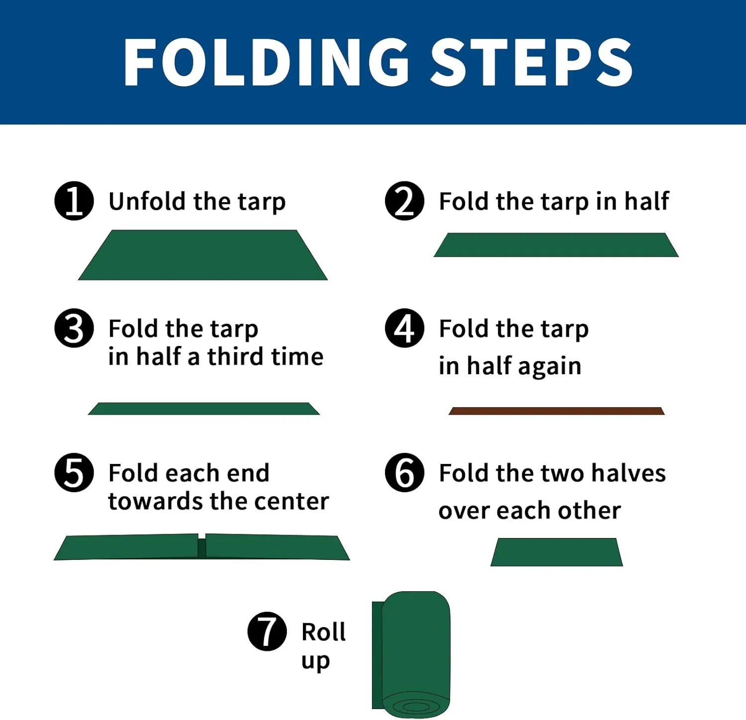 Medium Duty Waterproof 5 Mil. Reversible (Hunter Green/White) Tarp Cover, UV Resistant, Rip and Tear Proof Tarpaulin with Reinforced Edges - for Roof, Camping, Patio, Pool Cover, Boat (20'X20')