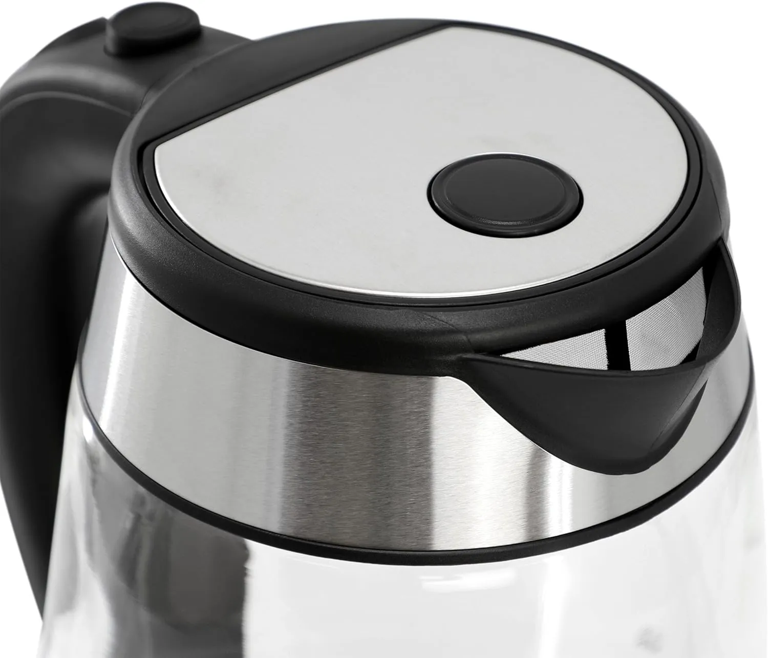 MegaChef Electric Watter Boiler/Tea Kettle (Glass, 1.7 Quart, Silver)