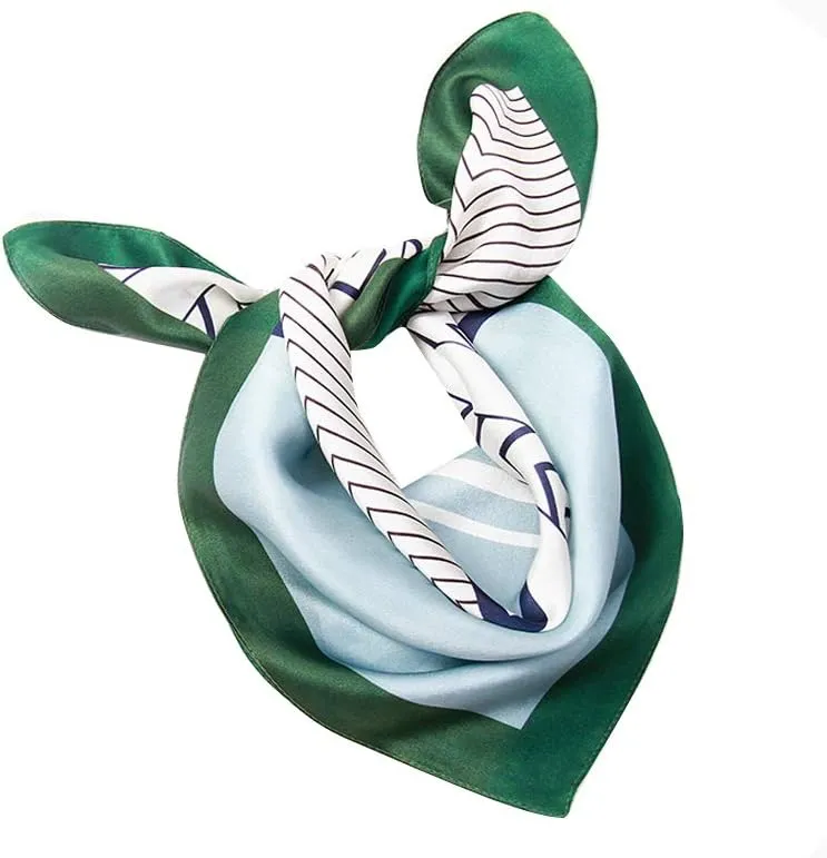 MEISEE Mulberry Silk Scarfs Women Small Square Scarf 21" x 21" Breathable Lightweight Neckerchief Headscarf