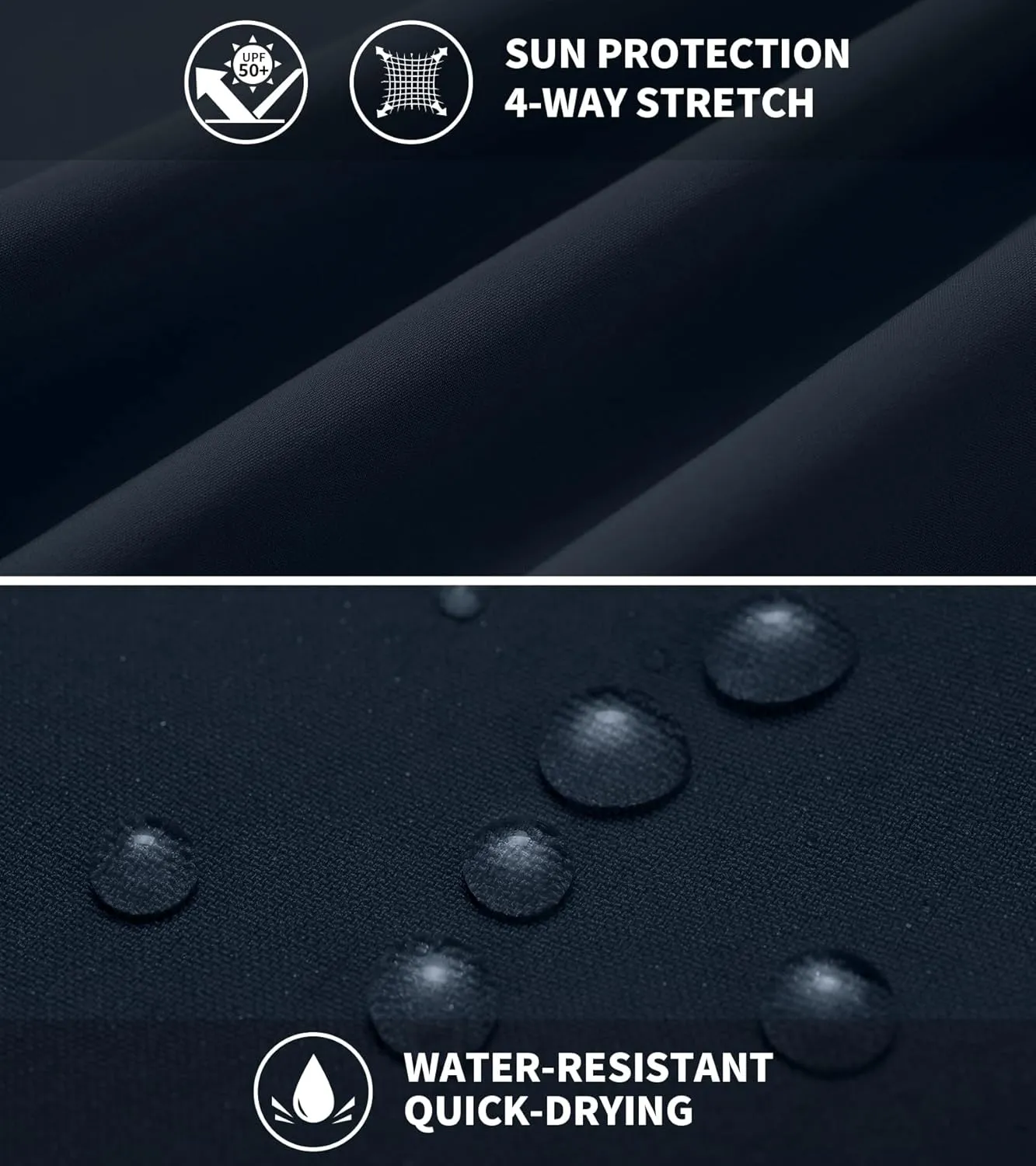 Men's Hiking Pants Cargo Lightweight Quick Dry Elastic Waist Golf Joggers with Zipper Pockets Water Resistant