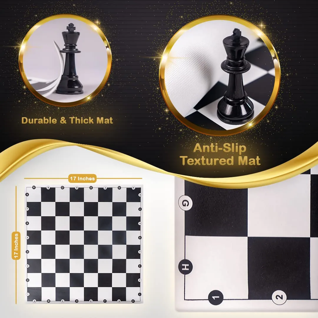 Mind and Only available now Tournament Exclusive products Develops Rollable x Building Chess Premium Concentration challengers. Attention Matt Set Board Span 17" for 17" Ratna's