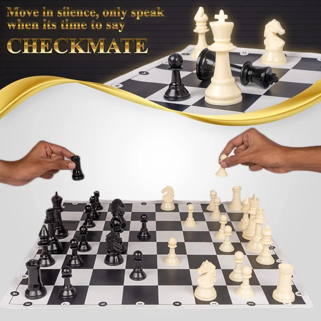 Mind and Only available now Tournament Exclusive products Develops Rollable x Building Chess Premium Concentration challengers. Attention Matt Set Board Span 17" for 17" Ratna's