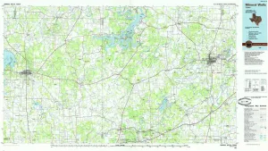 Mineral Wells TX topo map, 1:100000 Scale, 30 X 60 Minute, Historical, 1985, Updated 1985, 24.1 x 42.9 in