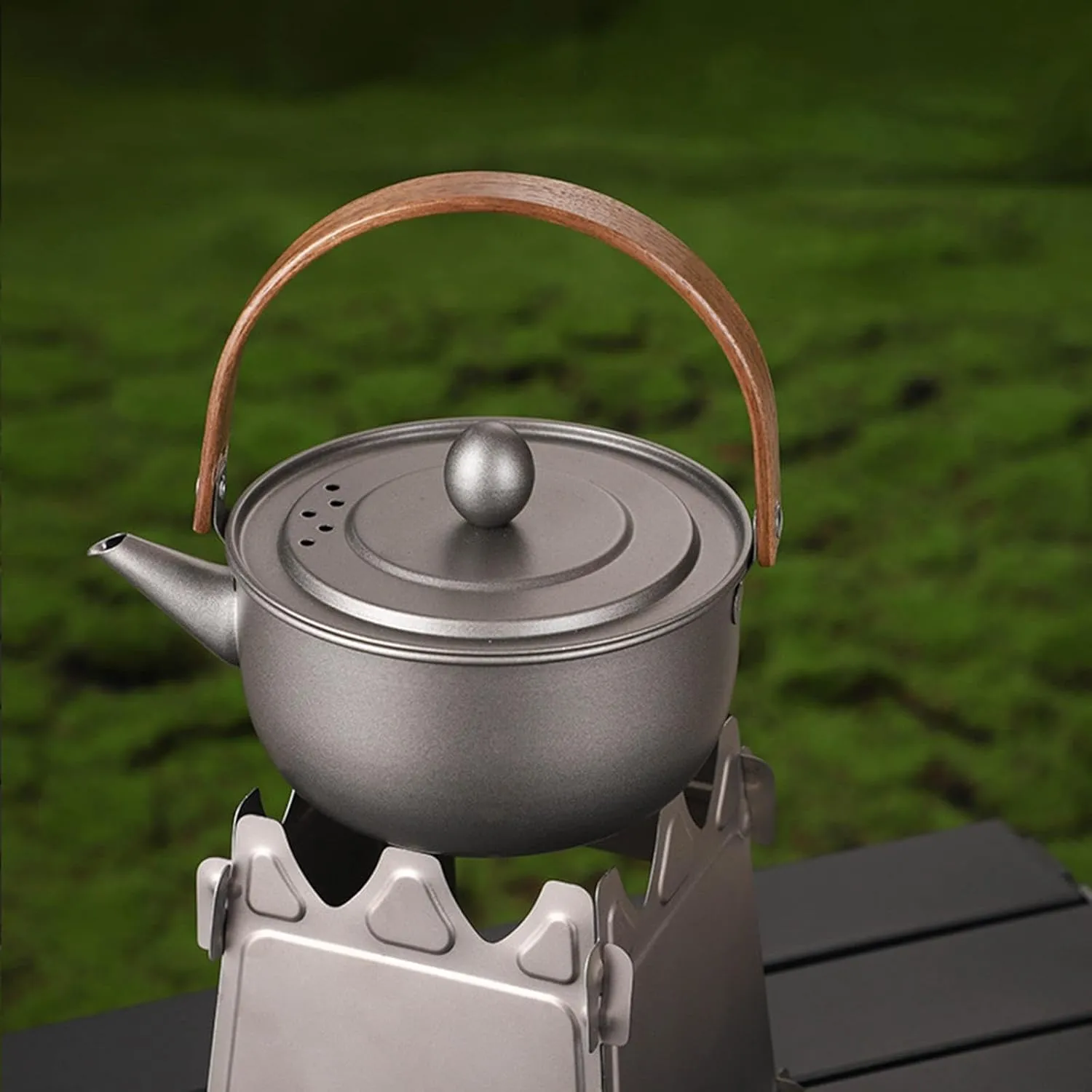 Mini Camping Water Kettle Water Boiler Teapot Coffee Pot Anti Scald Handle Cook Pot Tea Pot Teakettle for Outdoor Barbecue